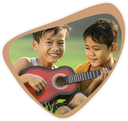 Kids on guitar